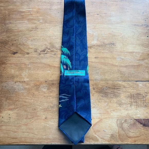 Christmas Tie Santa Palm Tree Banjo Jingle Bells - Picture 2 of 5